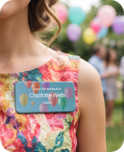 Charlotte Wells - Party name tag