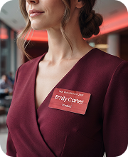 Corporate name tag - Emily