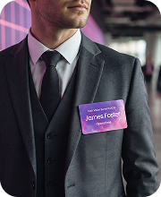 Corporate name tag - James