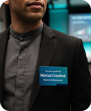 Corporate name tag - Marcus